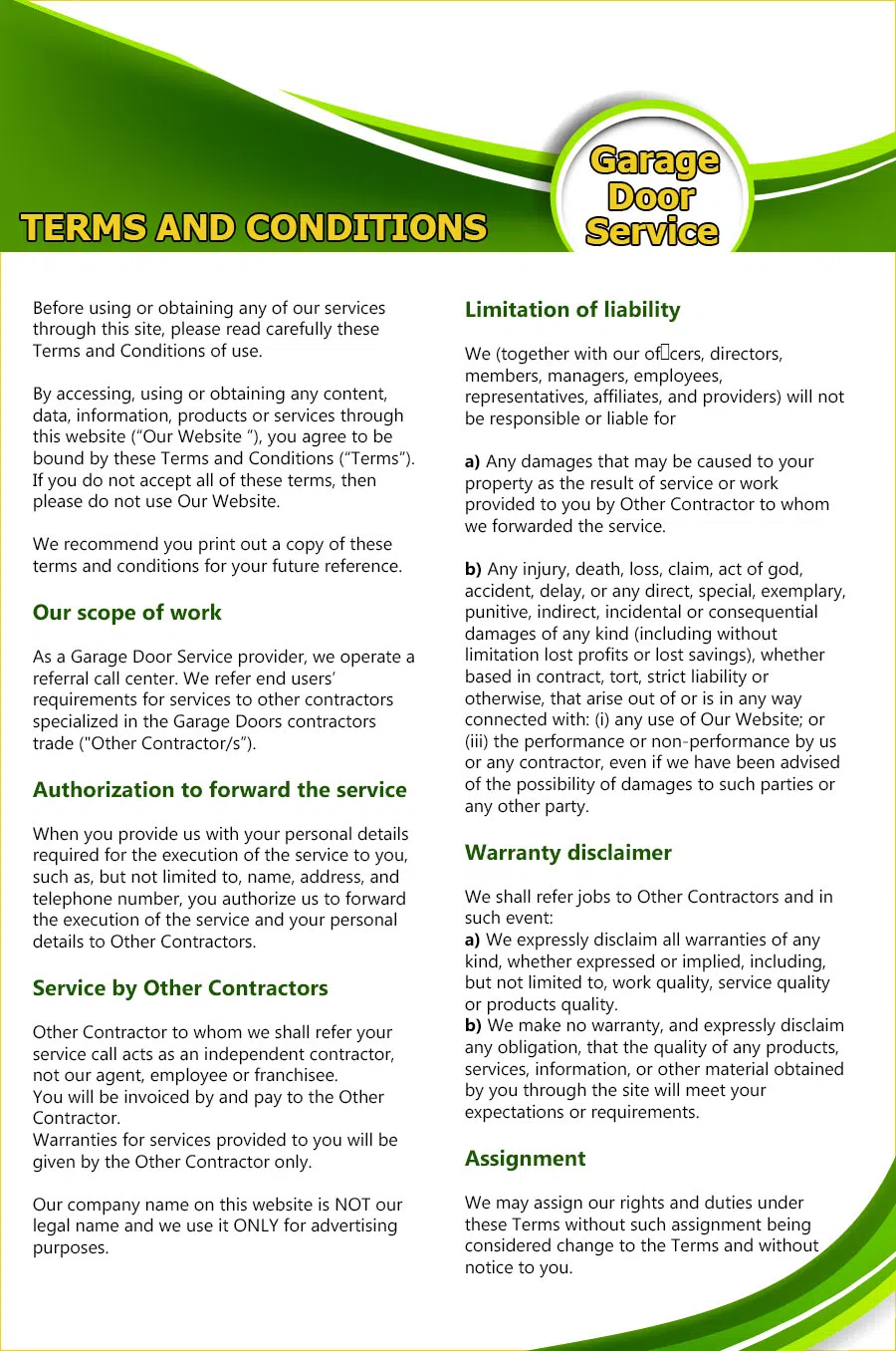 Master Garage Door Service Arlington, VA 703-586-1534